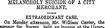 MELANCHOLY SUICIDE OF A CITY MERCHANT. E...
