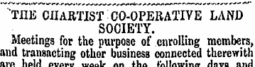 'THE CHARTIST CO-OPERATIVE LAND SOCIETY....