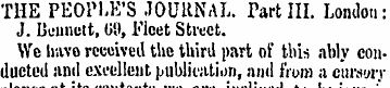 THE PEOPLE'S JOURNAL. Part III. London: ...