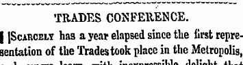 TRADES CONFERENCE. |Scarcelt has a year ...