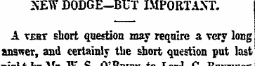 NEW DODGE-BUT IMPORTANT. A test short qu...