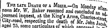 Tim ute Death of a MiaErt.—On Monday in ...