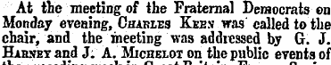 At the meeting* of the Fraternal Democra...