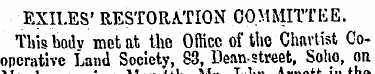 EXILES' RESTORATION COMMITTEE. This bW m...