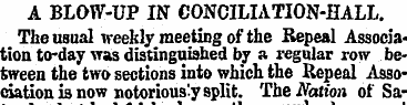 A BLOW-UP IN CONCILIATION-HALL. The usua...