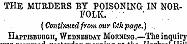 THE MURDERS BY POISONING IN NORFOLK. (Co...