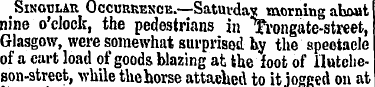 _ Singular Occurrence.—Saturday morning ...