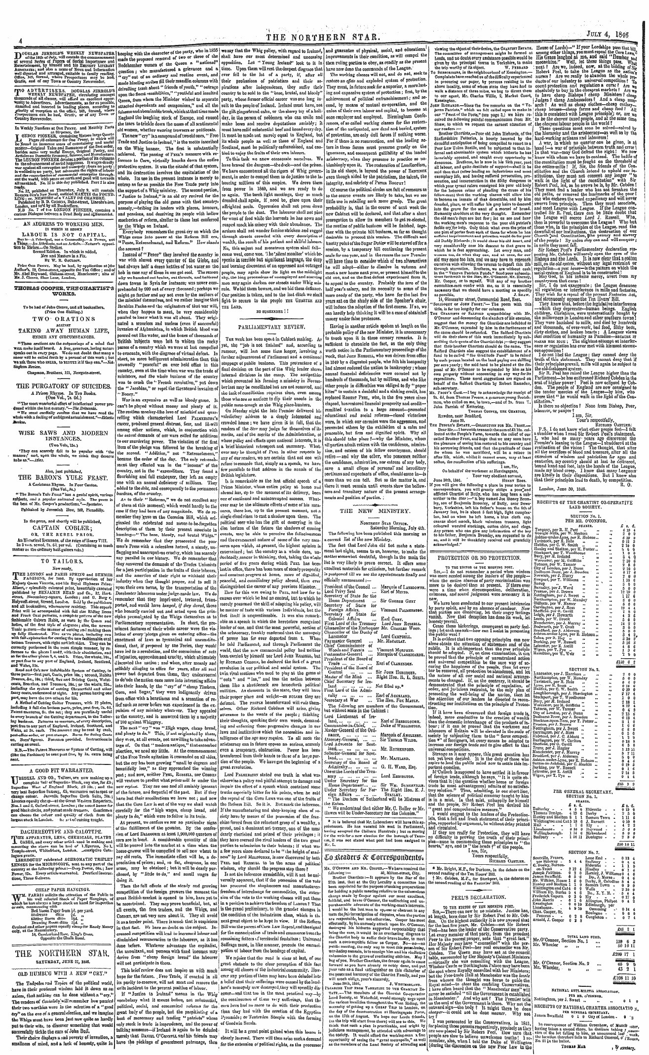 Northern Star (1837-1852): jS F Y, 3rd edition - Keceirts Of The Chartist Co-Operative Lund Society.