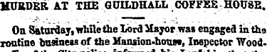 MURDER AT THE GUILDHALL COFFEE HOUSE . O...