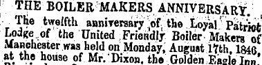 THE BOILER MAKERS ANNIVERSARY. ., The tw...