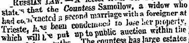 , Wt£ <*« Countess Samoilow, a widow who...