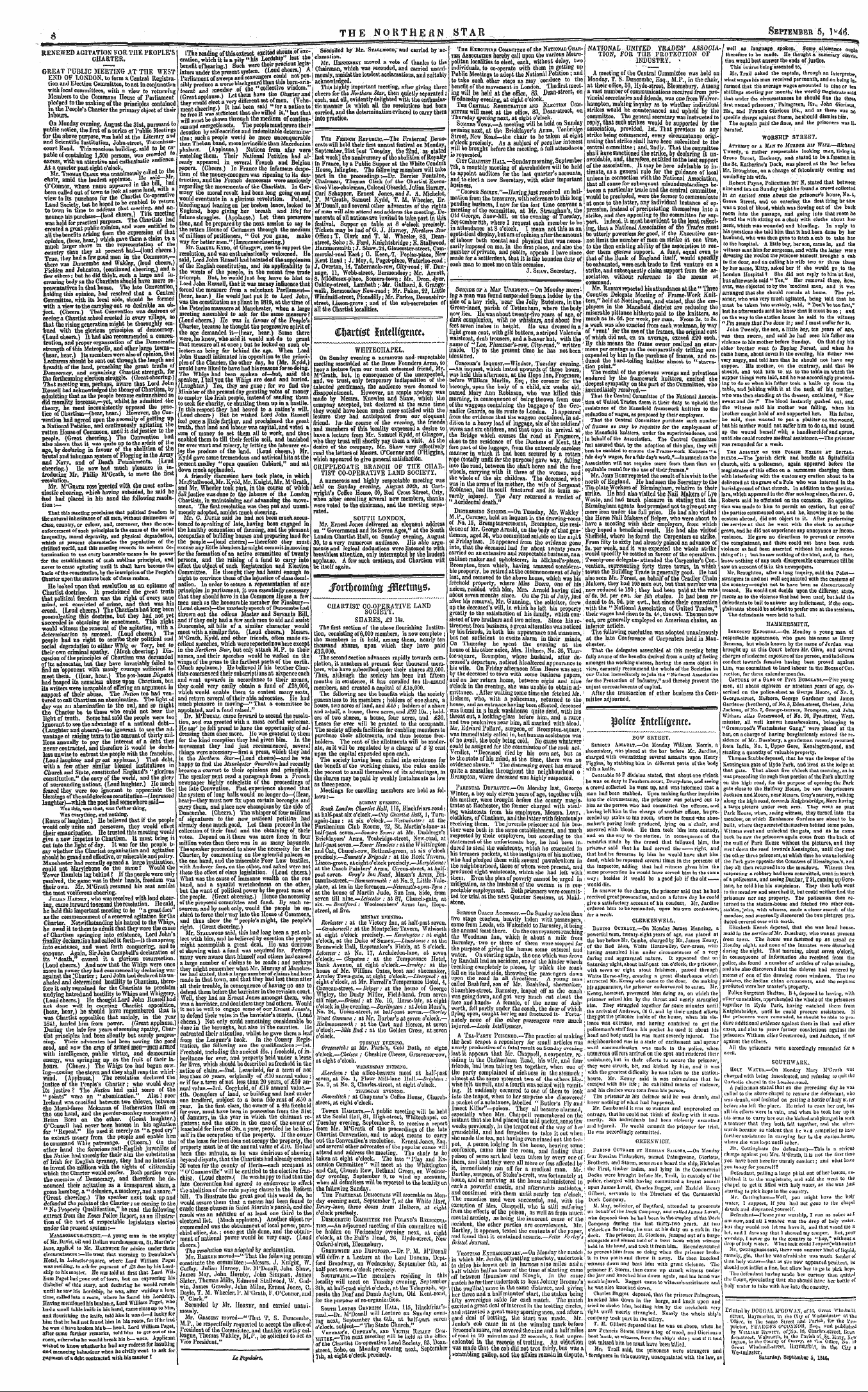 Northern Star (1837-1852): jS F Y, 3rd edition - Chartist Co-Operative Land Society. Shar...