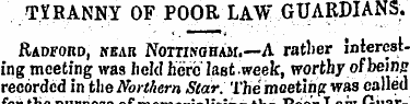 TYRANNY OF POOR LAW GUARDIANS. Radford, ...