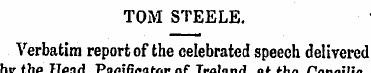 TOM STEELE. Verbatim report of the celeb...