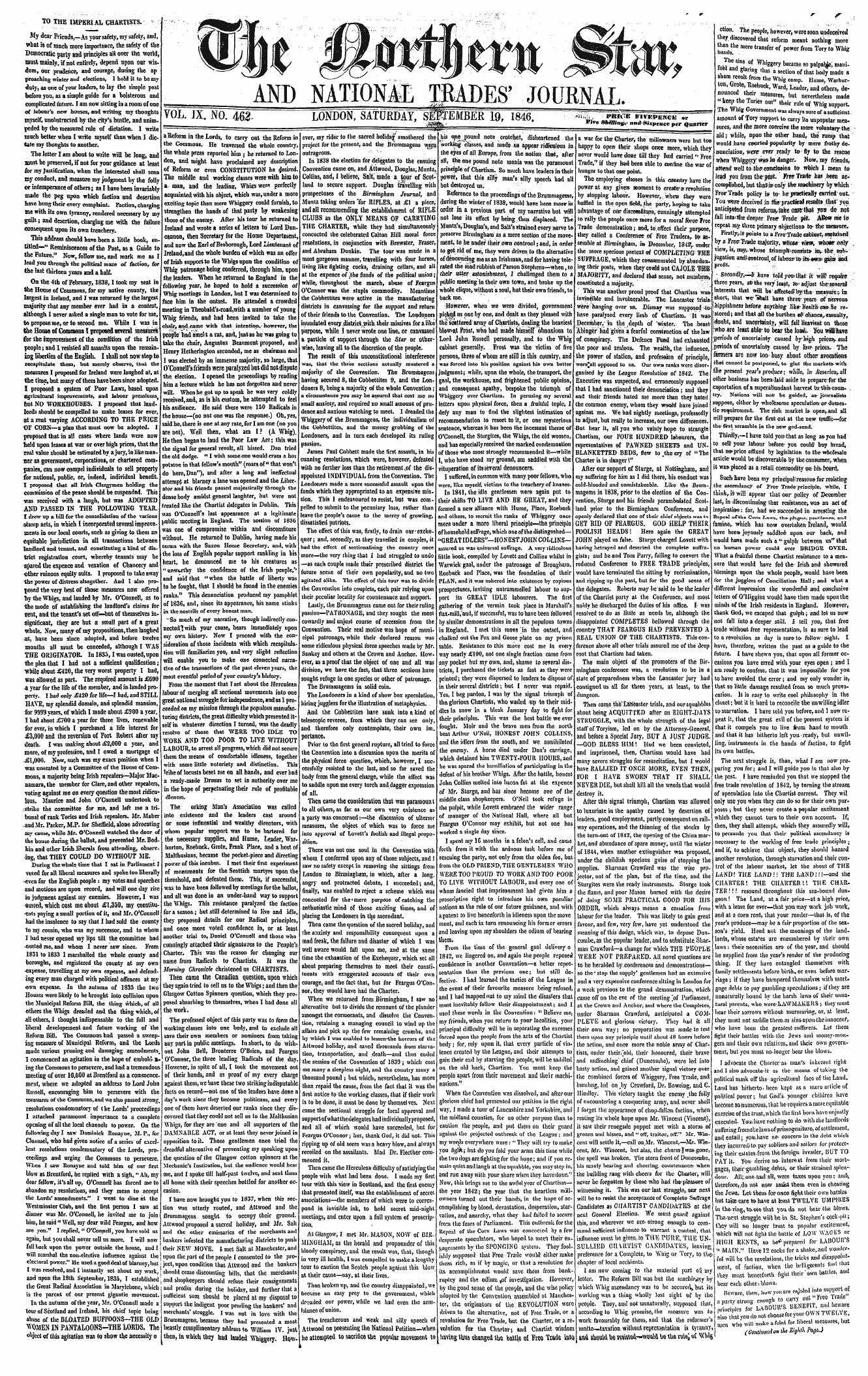 Northern Star (1837-1852): jS F Y, 3rd edition - '. R ^^^W^F- - -' T^R^Bk- ¦ A ' If' /,£^...