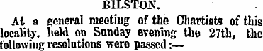 BILSTON. At a ceneral meeting of tho Cha...