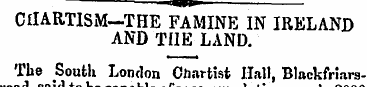 ClIARTISM-THE FAMINE IN IRELAND AND THE ...