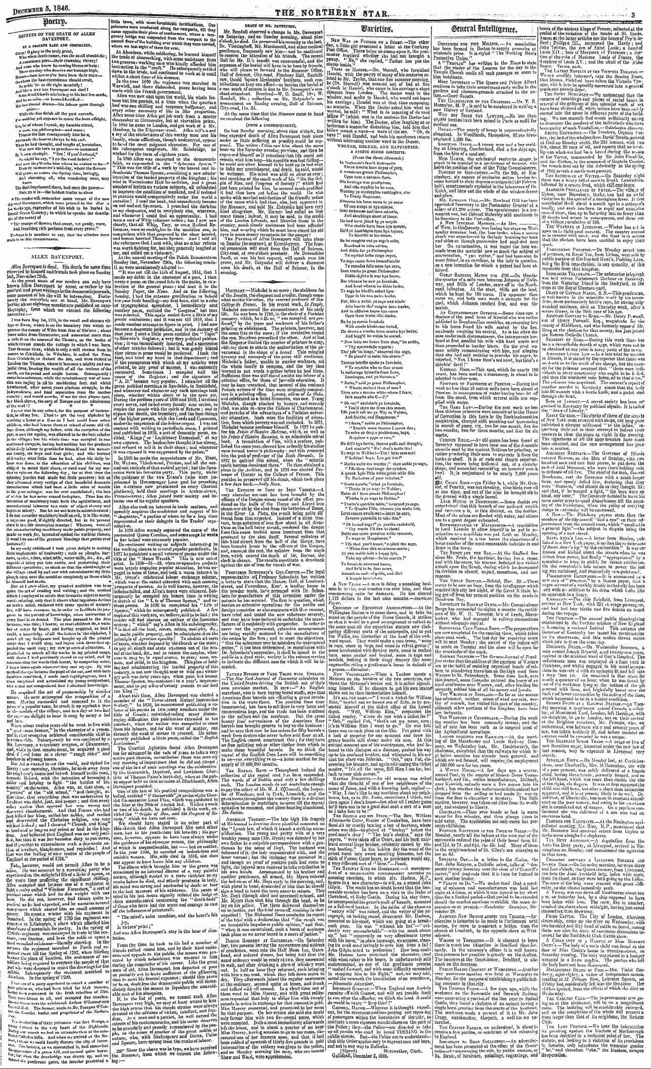 Northern Star (1837-1852): jS F Y, 3rd edition - T^E Mbeb5,1846. Thm Northern Star. —- ¦ ...