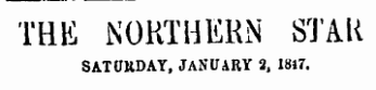 THE NORTHERN STAK SATURDAY, JANUARY 2, 1817.