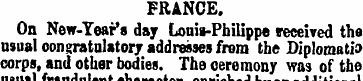 FRANCE. On New-Tear's day Louis-Philippe...