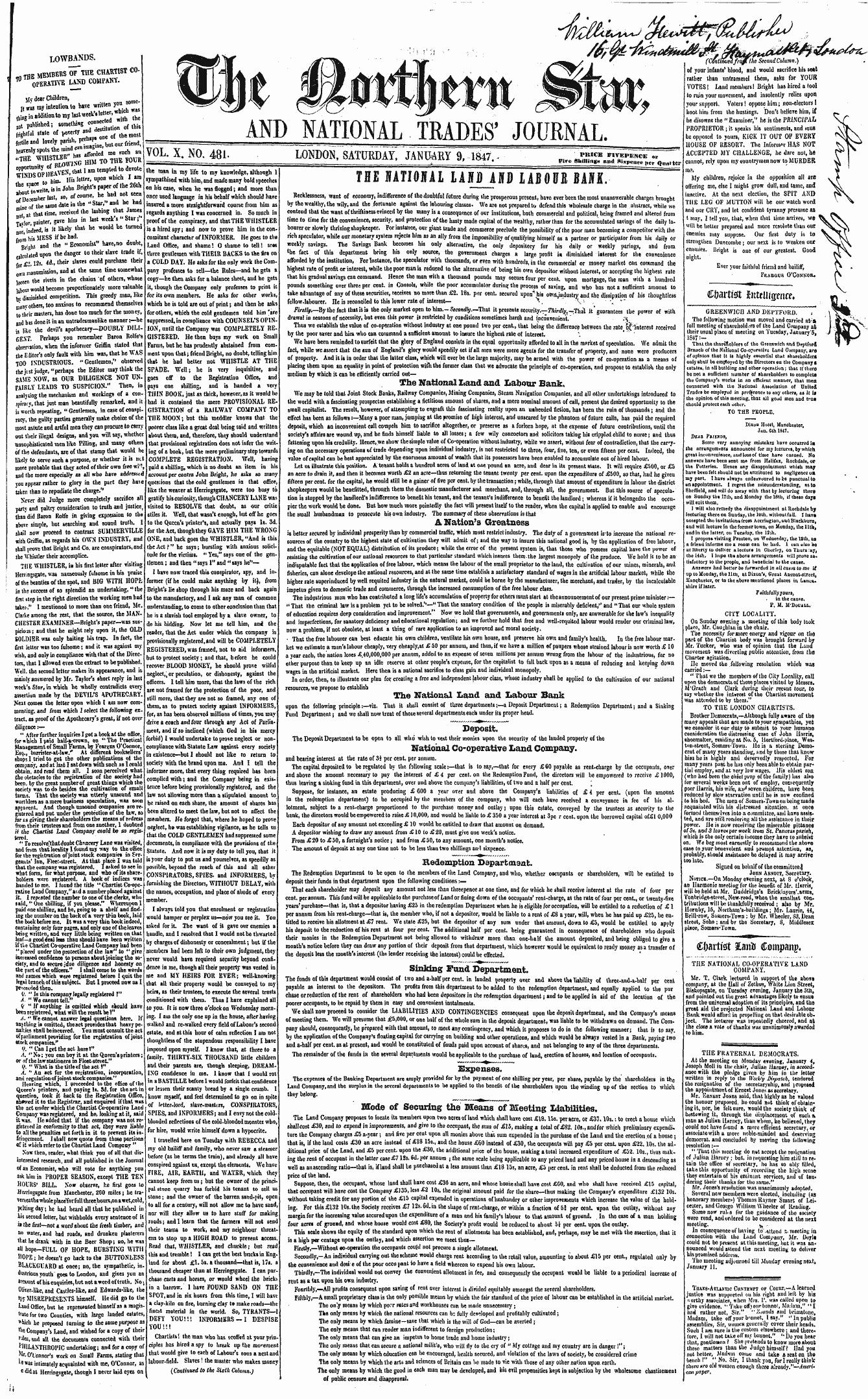 Northern Star (1837-1852): jS F Y, 3rd edition - Gtwrtfett Ftttdifgwwfc