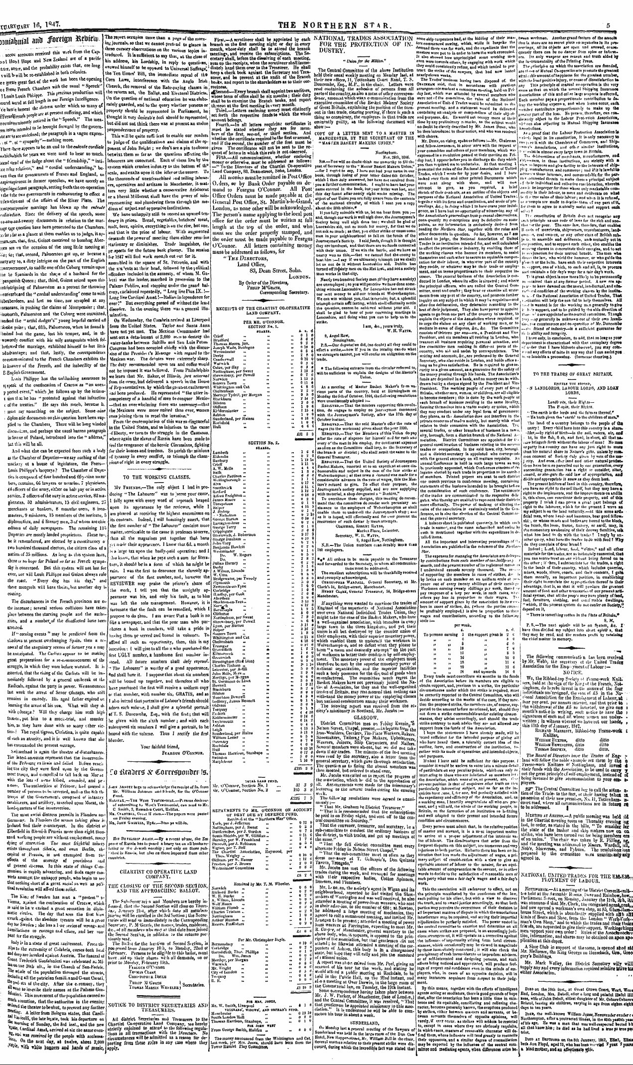 Northern Star (1837-1852): jS F Y, 3rd edition - Recell'ts Of Thb Chaktist Co-Operative L...