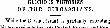 GLORIOUS VICTORIES OF .THE CIRCASSIANS. ...