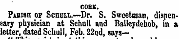 COBK. Pabish of ScnuLt,.*—Dr. S. Swcetma...
