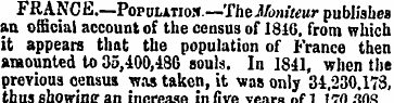 FRANC E.—Population.—The Moniteur publis...