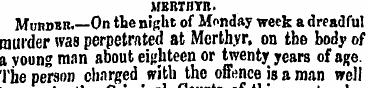 MBRTHTB. Murdbb.—On the night of Monday ...
