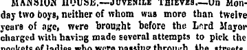 MAJNaiUi** ii'.-usis.— juvenile iHiEVEs....