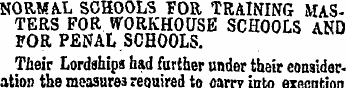 NORMAL SCHOOLS FOR TRAINING MASTERS FOR ...