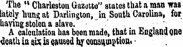 The u Charleston Gazotte" states that a ...
