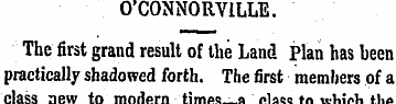 O'CONNORVILLE. The first grand result of...