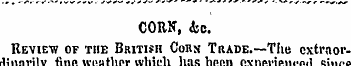 CORN, &c. Review of the British Cobs Tra...