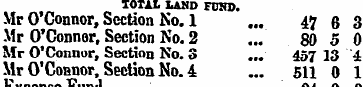 TOTAL LAND FUND. Mr O'Connor, Section No...