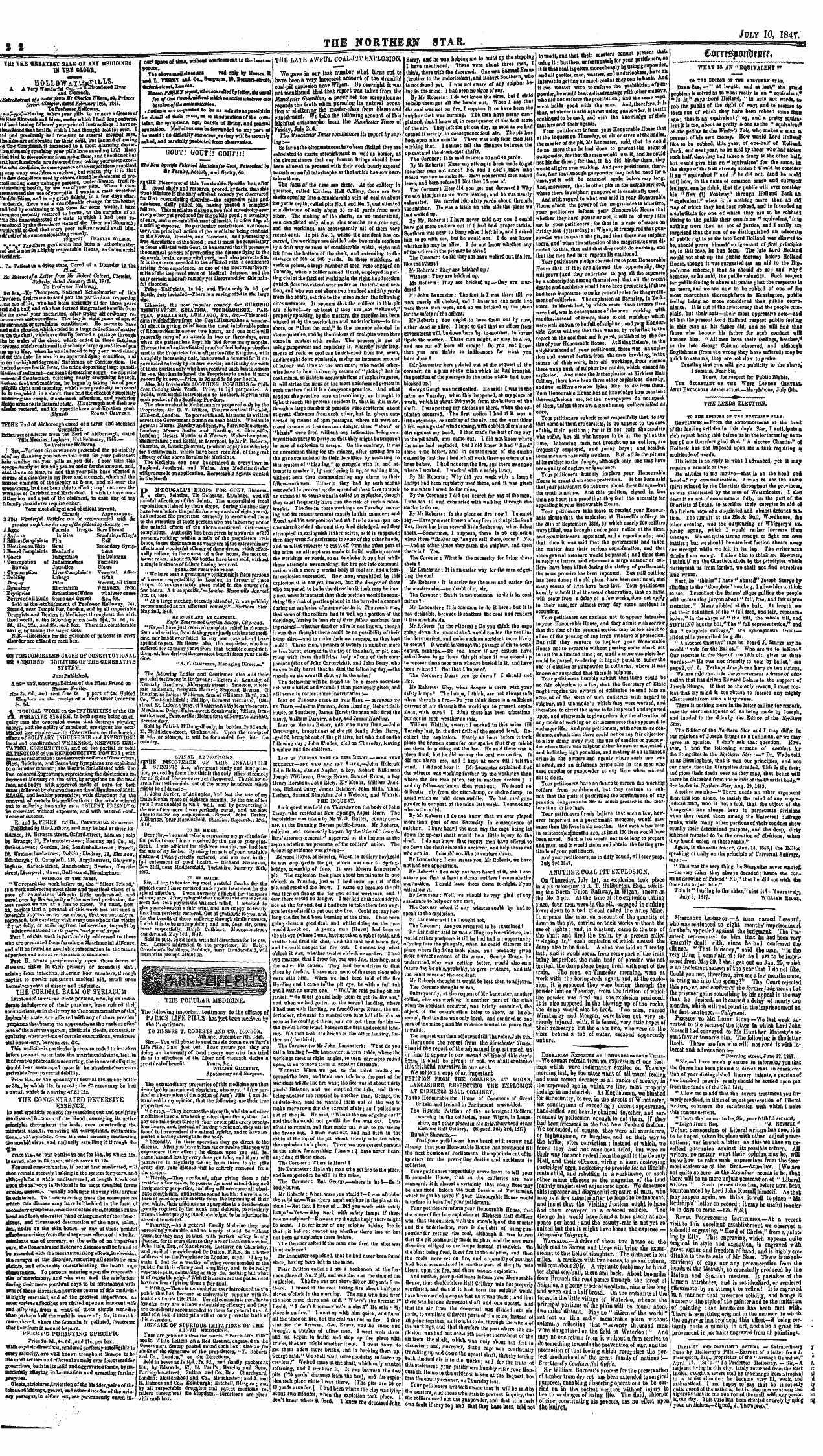 Northern Star (1837-1852): jS F Y, 3rd edition - Ad00216
