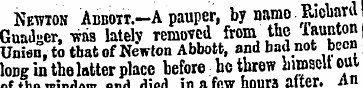 Newton Aunoir.-A pauper, by namo Richard...