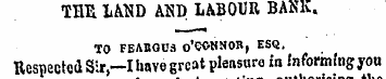 TH11 LAND AND LABOUR BANK. TO FEABOU3 o'...