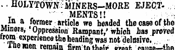 . • HOLYTOWN MINERS-MORE EJECT-_ , " ' M...