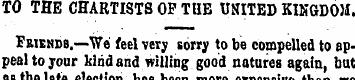 TO THE CHARTISTS OP TUE UNITED KINGDOM. ...
