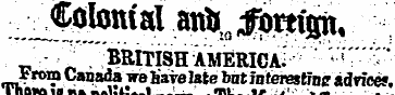 . . BRITISH AMERICA- """""¦ From Canada ...