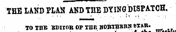 j-V-**-**- 1 " I I I I ' — THE LAND PLAN...