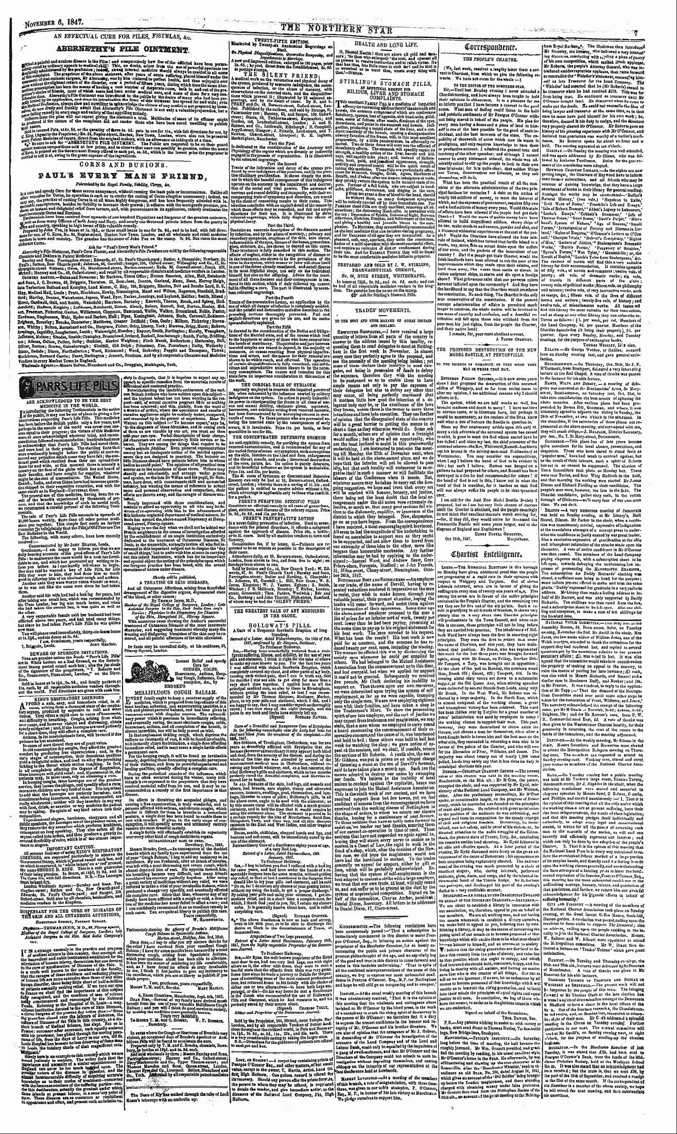 Northern Star (1837-1852): jS F Y, 3rd edition - Ad00719