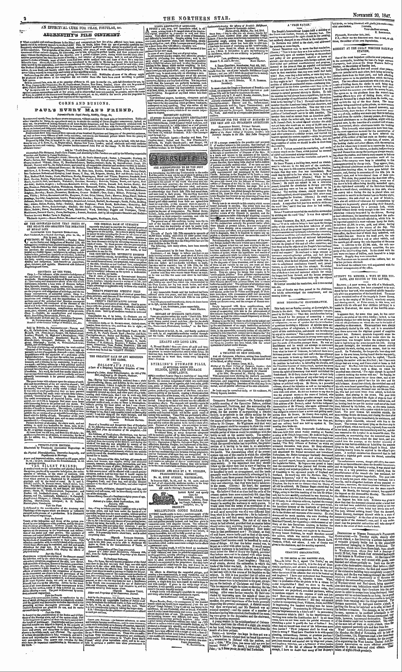 Northern Star (1837-1852): jS F Y, 3rd edition - Ad00221