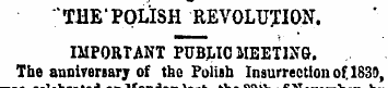 "THE"POLISH REVOLUTION. IMPORTANT PUBLIC...