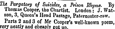 The Purgatory of Suicides , a Prison Rhy...