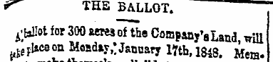 r ^ THE BALLOT. A -tsll0t for 300 acres ...
