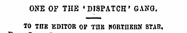 ONE OF THE ' DISPATCH' GANG. TO THE EDIT...