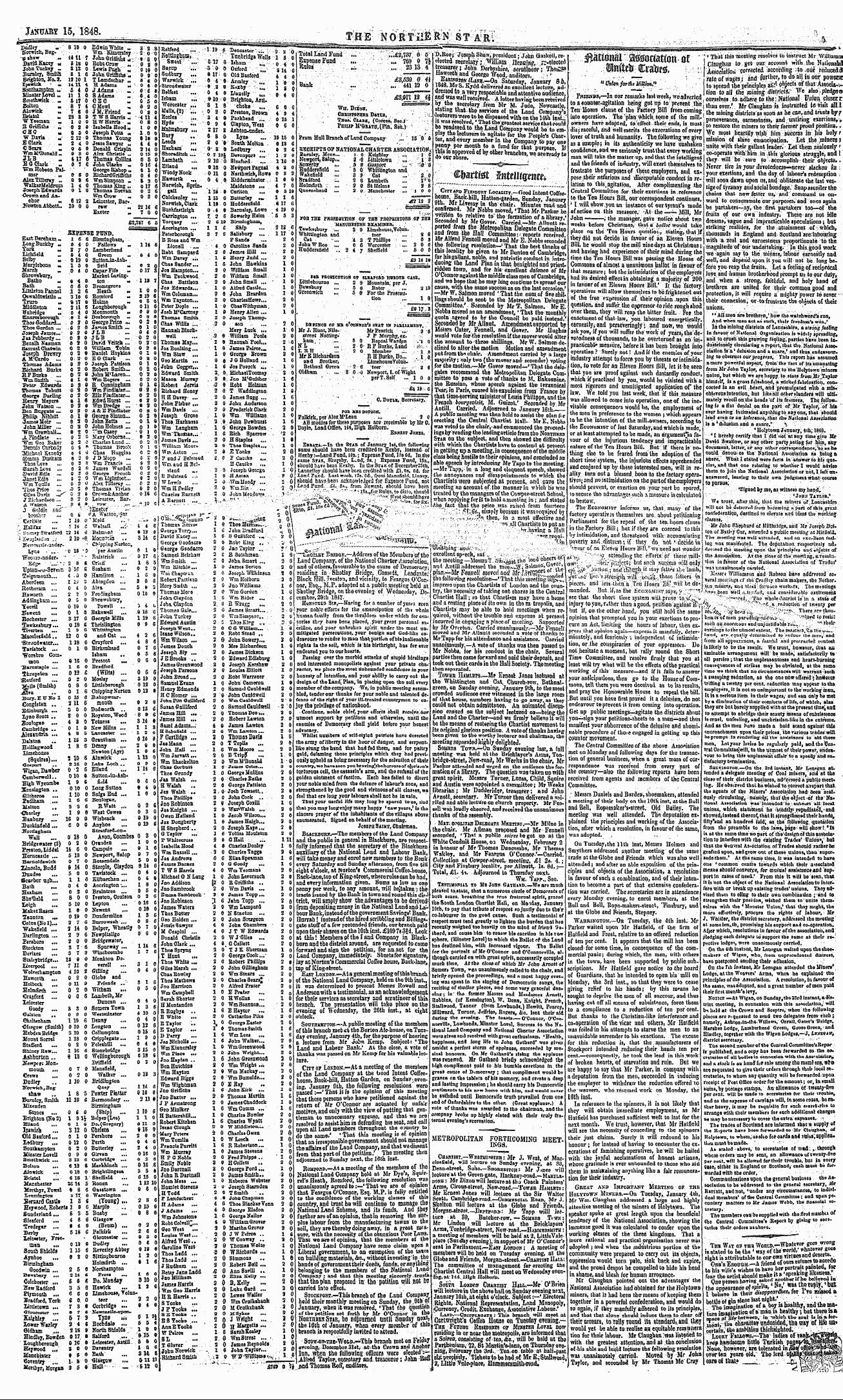 Northern Star (1837-1852): jS F Y, 3rd edition - ~~ L; Ar Re Bi No Si Ch : Jo Hu ¦«' Cri ...